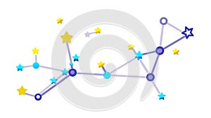 Abstract Network Mesh or Constellation, vector design Generative AI