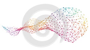 Abstract Network Mesh, Data Connectivity Pattern, vector design Generative AI