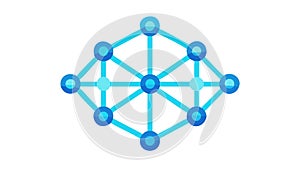 Abstract network molecule, connected nodes, digital structure, science, vector design Generative AI