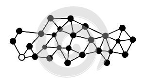 Abstract Network or Molecule Structure with Nodes and Lines, vector design Generative AI