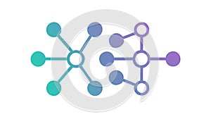 Abstract Network Nodes Connections Data Flow Interface, vector design Generative AI