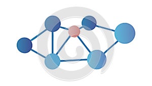 Abstract Network Nodes for Connectivity & Data Systems, vector design Generative AI