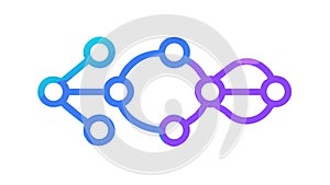 Abstract Network Nodes for Data Flow & Connectivity, vector design Generative AI