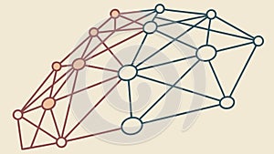 Abstract Network Nodes, Interconnected System, Digital Communication, Technological Structure, vector design Generative AI