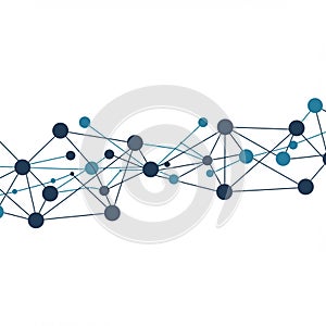 Abstract network pattern composed of interconnected nodes and lines. The design