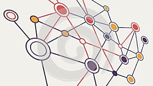 Abstract network pattern with connected points and lines graphic vector design Generative AI