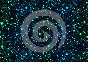 Abstract network pattern featuring interconnected points resembling nodes