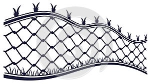 Abstract Network Pattern, Interconnected Mesh Design Element, vector design Generative AI