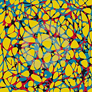 Abstract Network Pattern - Primary Colors - Joyful -Accumulation - Vector Illustration