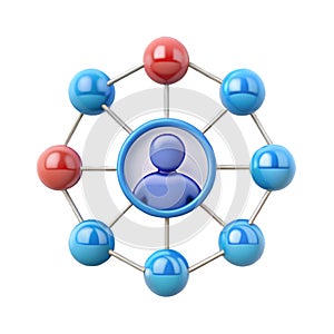 Abstract Network of People and Connections