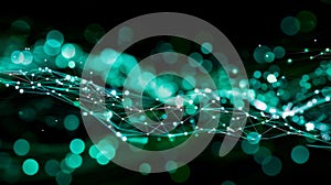 Abstract Network Plexus Background: Connected Dots And Lines Technology Structure