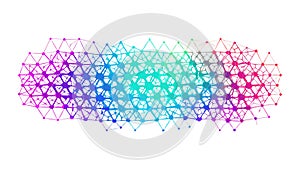 Abstract Network Points: Dynamic Data Flow Pattern, vector design Generative AI