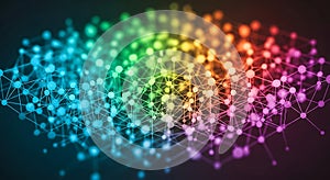 Network Connection and Data Science Showcasing Technology Abstract Background Digital Communication Web and IoT Integration