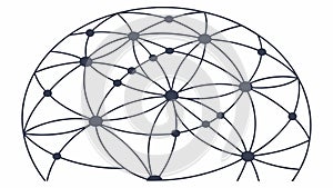 Abstract Network Sphere Dome Structure, vector design Generative AI