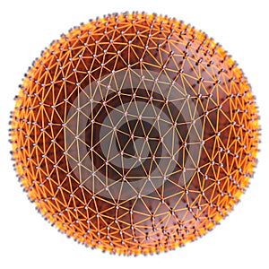 Abstract network on sphere