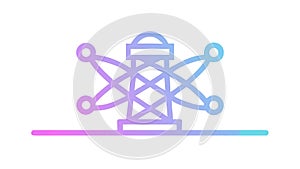 Abstract Network Structure for Data & Connectivity, vector design Generative AI