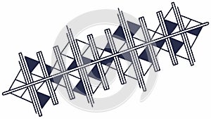 Abstract Network Structure, Data & Tech. vector design Generative AI