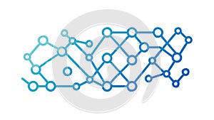 Abstract Network Structure with Fluid, Interconnected Lines, vector design Generative AI