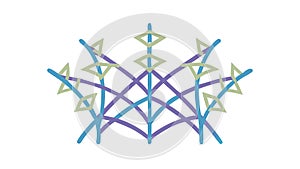 Abstract Network Structure Icon - Connectivity & Data, vector design Generative AI