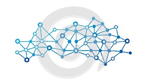 Abstract Network Structure: Interconnected Data & Communication, vector design Generative AI