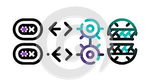 Abstract network structure, interconnected data, digital system. vector design Generative AI