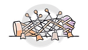 Abstract Network Structure, Interconnected Web Pattern, vector design Generative AI