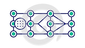 Abstract network structure, symbolizing data or interconnected systems. vector design Generative AI