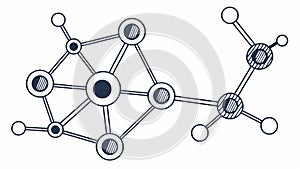 Abstract Network Structure Vector, Interconnectedness and Data, vector design Generative AI