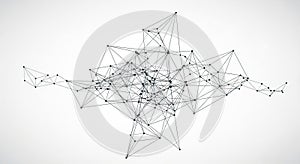 Abstract Network Structure on White Background