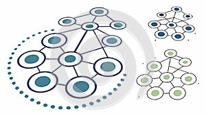 Abstract Network Structures, Interconnected Data Flow, vector design Generative AI