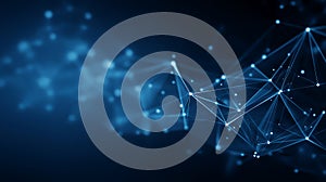 Abstract network technology background with connecting dots and lines