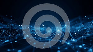 Abstract network technology background with connecting dots and lines