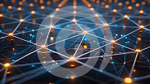 Abstract Network Technology Background: Connection Nodes & Data Flow
