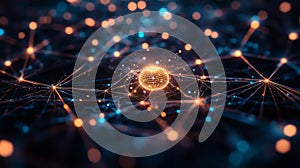 Abstract Network Visualization with Bright Nodes and Colorful Connections