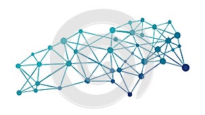 Abstract Network Visualization for Data & Technology, vector design Generative AI