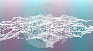 Abstract Network Visualization with Interconnected Nodes and Lines