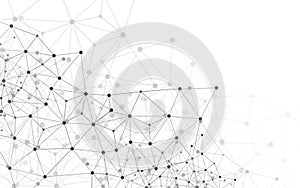 Abstract network visualization showing interconnected nodes and lines forming a polygonal mesh structure