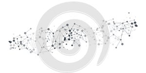 Abstract network visualization showing interconnected nodes and lines forming a polygonal mesh structure