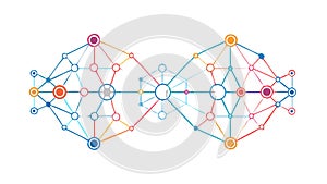 Abstract network web vector, seamless global communication concept. vector design Generative AI