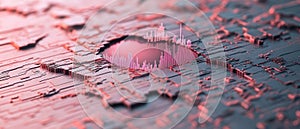 Abstract networks showing data lines. Complex system of neural networks processing information. Artificial intelligence structure