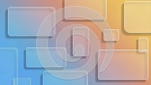 Abstract Neumorphism Background with Soft Gradient Colors and Rounded Rectangles