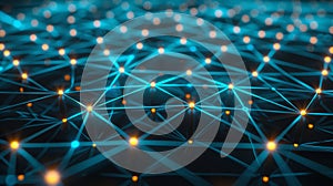 Abstract Neural Network, AI Data Connection, Futuristic Tech Background