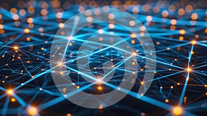 Abstract Neural Network: AI, Data Science, Machine Learning Concept