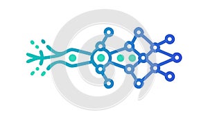 Abstract Neural Network, AI and Machine Learning, vector design Generative AI