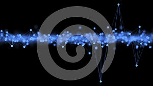 Abstract Neural Network or Big Data Distribution 3d Illustration