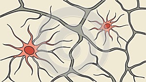 Abstract Neural Network Cell Pattern Vector, Brain & AI Concept, vector design Generative AI