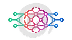 Abstract neural network: Complex AI and interconnected data structures. vector design Generative AI