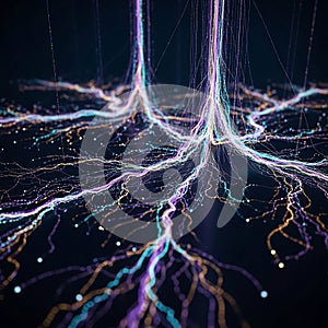 Abstract neural network concept.