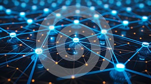 Abstract Neural Network Connection Background. Artificial Intelligence