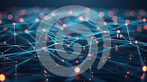 Abstract Neural Network Connection: Data Science Tech Background